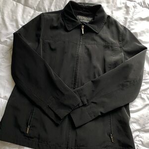 London Fog Black Zip-Up Jacket